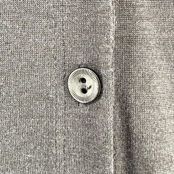 EILEEN FISHER Top S Silk Cotton Fine Jersey Button Up Cardigan Long Sleeve Gray - Picture 6 of 13